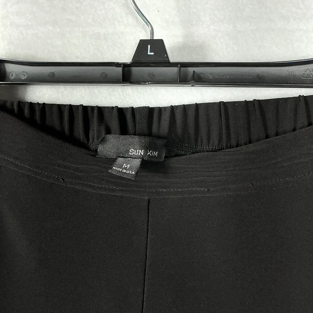 Sun Kim Size M Black Tulip Balloon Stacy Ankle Pants Stretch Travel Lagenlook - Picture 13 of 13